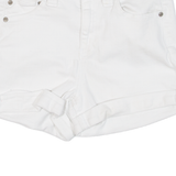 DICKIES High Waisted Womens Denim Shorts White XS W25