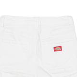DICKIES High Waisted Womens Denim Shorts White XS W25