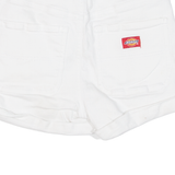 DICKIES High Waisted Womens Denim Shorts White XS W25