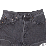 LEVI'S 501 Womens Denim Shorts Black S W27