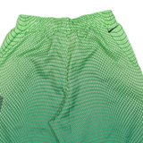 NIKE Mens Sports Shorts Green Relaxed Crazy Pattern S W26