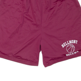 NIKE Mens Sports Shorts Maroon Relaxed L W30