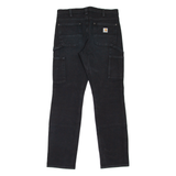 CARHARTT Carpenter Workwear Womens Jeans Black Slim Straight W29 L29