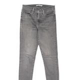 LEVI'S 310 Shaping Womens Jeans Grey Slim Skinny Stone Wash W27 L32