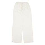 PULL&BEAR Womens Trousers Cream Loose Straight Viscose W22 L30