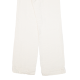 PULL&BEAR Womens Trousers Cream Loose Straight Viscose W22 L30