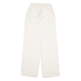 PULL&BEAR Womens Trousers Cream Loose Straight Viscose W22 L30