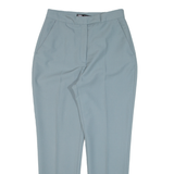 ZARA Pleated Womens Trousers Blue Slim Tapered W26 L26
