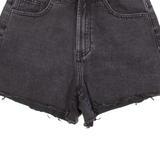 URBAN REVIVO Womens Denim Shorts Black UK 6 W26