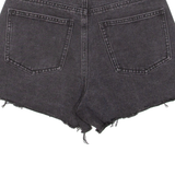URBAN REVIVO Womens Denim Shorts Black UK 6 W26