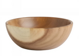 Anygleam Natural Wood Large Acacia Wood Salad Soup Bowl Food Kitchen Tableware