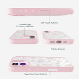 Clear Purrfection iPhone 17 Case With Petal Pink Ridge (MagSafe included)
