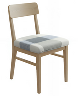 Anyseat Beige Light Blue Simple Pattern Print Chair Cover – Stretch Washable Removable Seat Cover for Dining & Kitchen