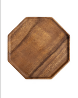 Anygleam Natural Wood Diagonal Acacia Wood Plate Serving Tray Food Kitchen Tableware
