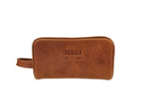MBH Double Zip Toiletry Bag - Brown