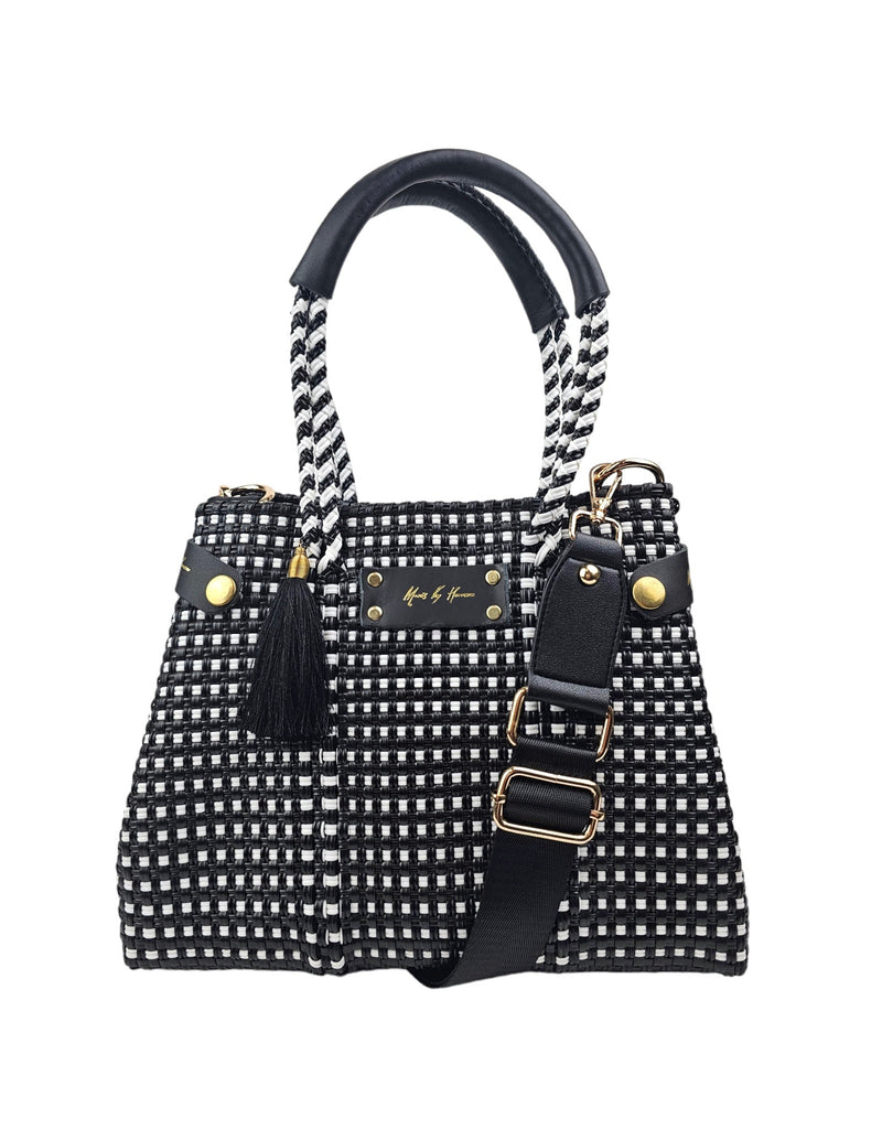 MAVIS BY HERRERA Mini Less Pollution Convertible Crossbody Bag - Black and White