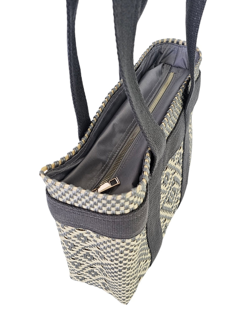 Chic Mini Tote Bag - Silver Ivory