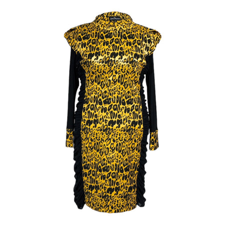 Sierra Gold Leopard Brocade Jacquard Dress Made to Order