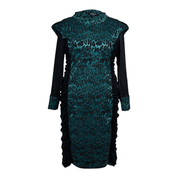 Sierra Forest Night Leopard Brocade Jacquard Dress Made to Order