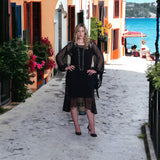 Aphrodite Black Holiday Resort Midi Dress