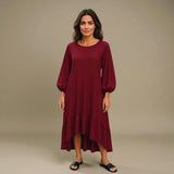 Plus Size Burgundy Leopard Print Jacquard Midi Dress - Aphrodite - Up to UK 22/US 18