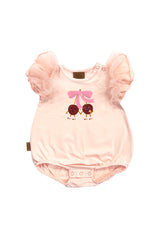 Baby Girls Pink Romper - Cherry