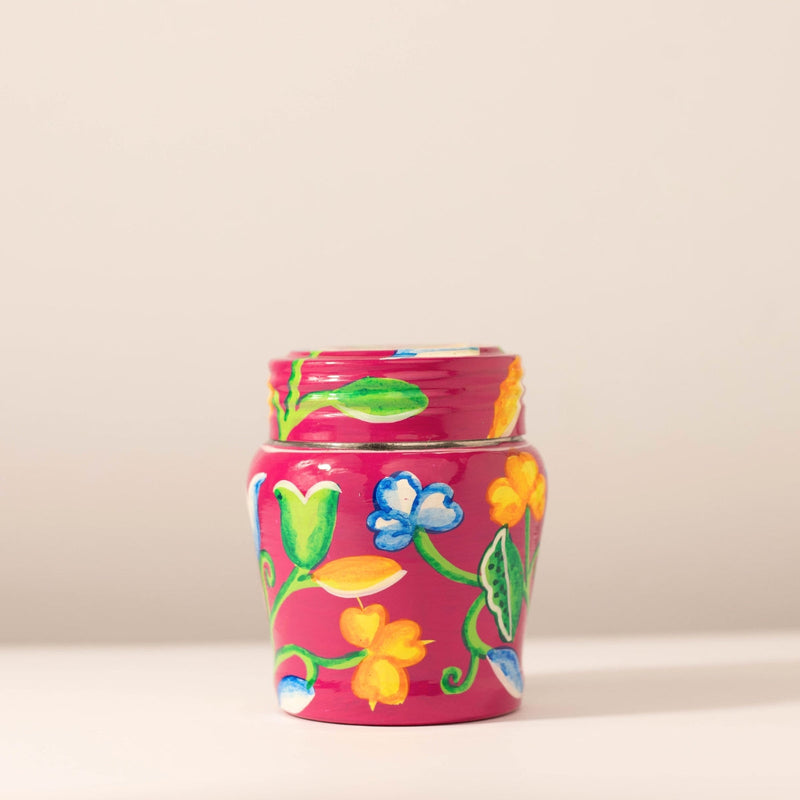 Saabun Soap Hand painted Stainless Steel Canister Saabuni