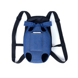 Anypet Denim Navy Pet Carrier Backpack – Small Travel Bag with Front Pocket for Pets