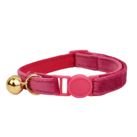 Anypet Stylish Pink Cat Collar Large Size – Adjustable Safety Buckle, Bell & Durable Strap for Cats & Small Pets