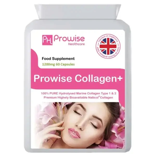 Pure Marine Collagen Supplement 1200mg 60 Capsules | Made In UK