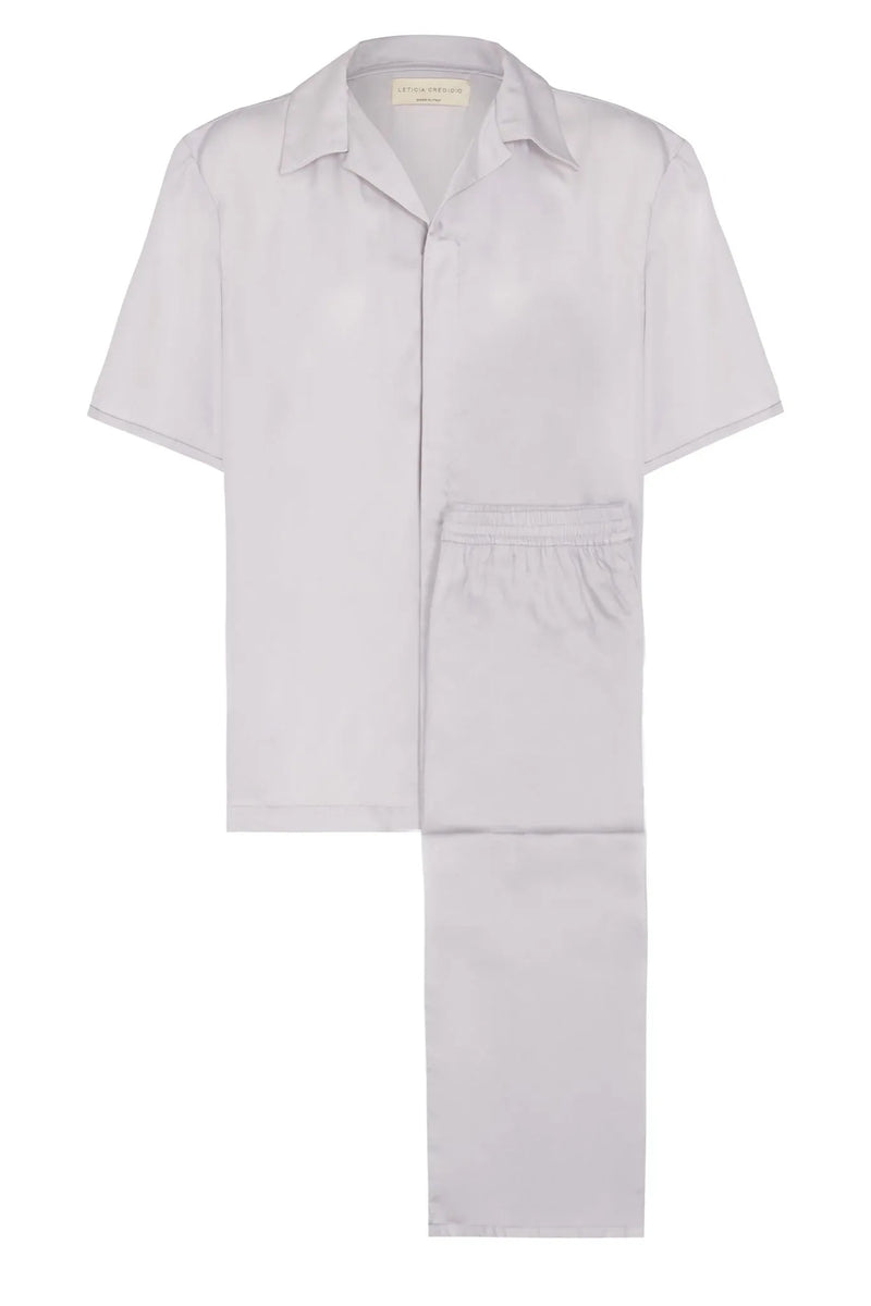 Short sleeve vegan silk pyjama set