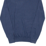 TOMMY HILFIGER Mens Jumper Blue 1/4 Zip Tight Knit L