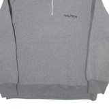 NAUTICA Mens Sweatshirt Grey 1/4 Zip L