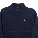 NAUTICA Womens Sweatshirt Blue 1/4 Zip L