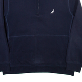 NAUTICA Womens Sweatshirt Blue 1/4 Zip L