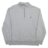 NAUTICA Mens Sweatshirt Grey 1/4 Zip XL