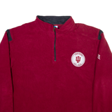 NCAA Indiana Hoosiers Mens Sweatshirt Maroon 1/4 Zip USA XL