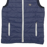 SCHOTT Mens Quilted Gilet Blue Nylon S