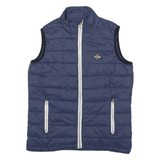 SCHOTT Mens Quilted Gilet Blue Nylon S