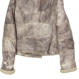 MUSTANG Womens Biker Jacket Grey 90s S