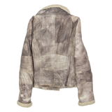 MUSTANG Womens Biker Jacket Grey 90s S