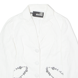 LOVE MOSCHINO Womens Blazer Jacket White UK 8