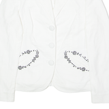 LOVE MOSCHINO Womens Blazer Jacket White UK 8