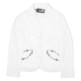 LOVE MOSCHINO Womens Blazer Jacket White UK 8