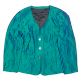 Womens Blazer Jacket Green 90s L