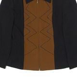 ZAPA Womens Jacket Black Wool Colourblock M
