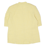 DELMOD INTERNATIONAL Womens Blazer Jacket Yellow Viscose 80s UK 14
