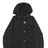 CALVIN KLEIN Womens Parka Jacket Black Hooded L