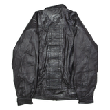 Mens Biker Jacket Black Leather 90s L