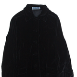ALAIN FIGARET Womens Trench Coat Black Velvet UK 10